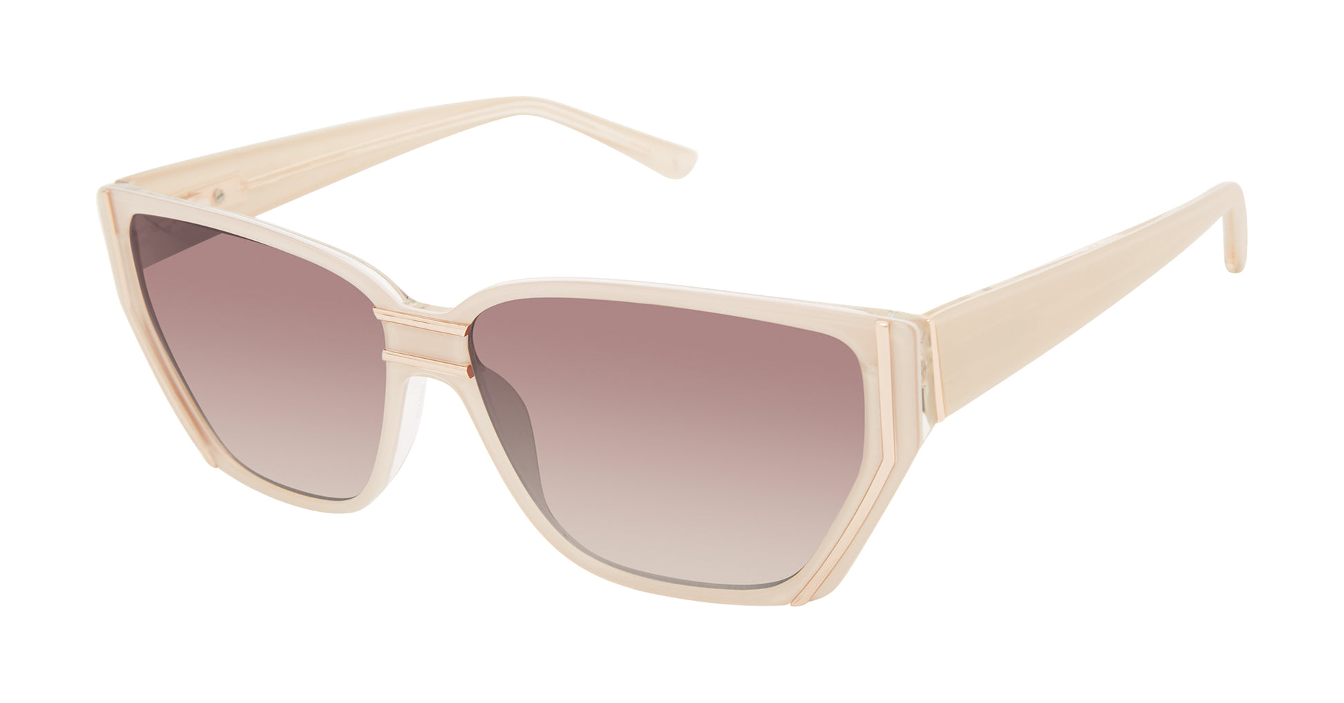 L.A.M.B. LA578 BON sunglasses – oversized, bold bone color frames with a retro Hollywood flair, embodying modern glamor and rockstar attitude.