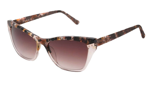 L.A.M.B. LA584 BLS modified cat eye sunglasses with custom acetate frame and gradient lenses with UV400 protection