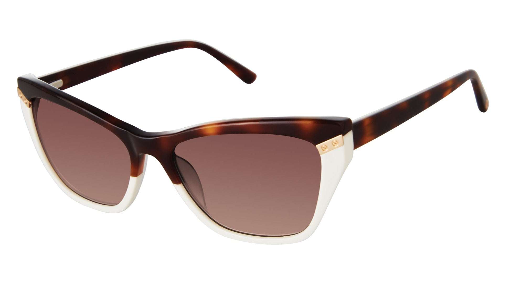 L.A.M.B. LA584 TOR tortoiseshell cat eye sunglasses with gradient lenses and UV400 protection