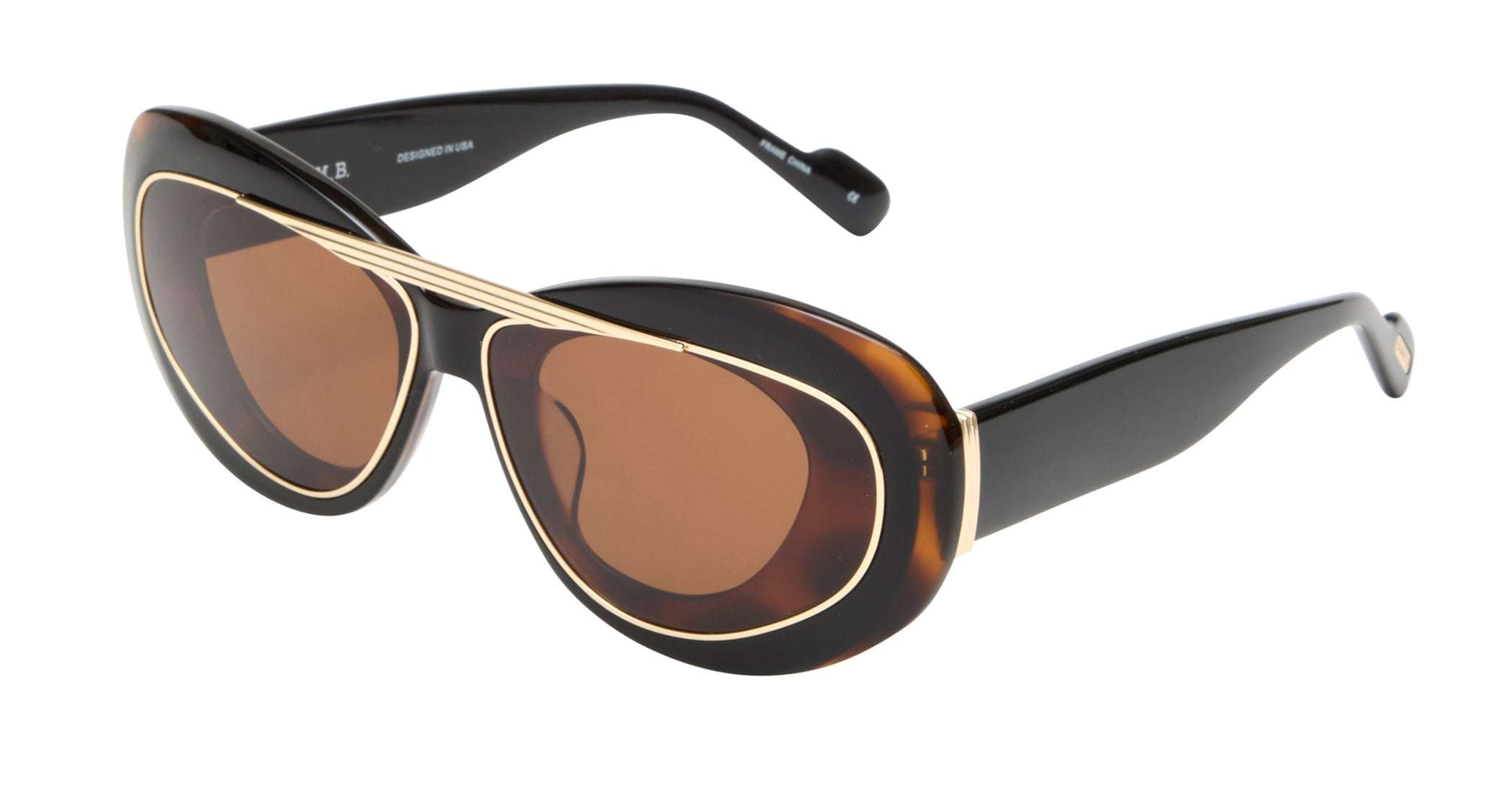L.A.M.B. LA600 BLK Sunglasses - Stylish Black Tortoiseshell Sunglasses