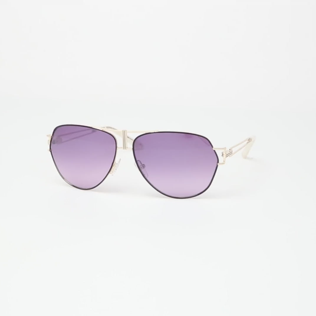 L.A.M.B. sunglasses by Gwen Stefani, LA583, aviator sunglasses, 360 view