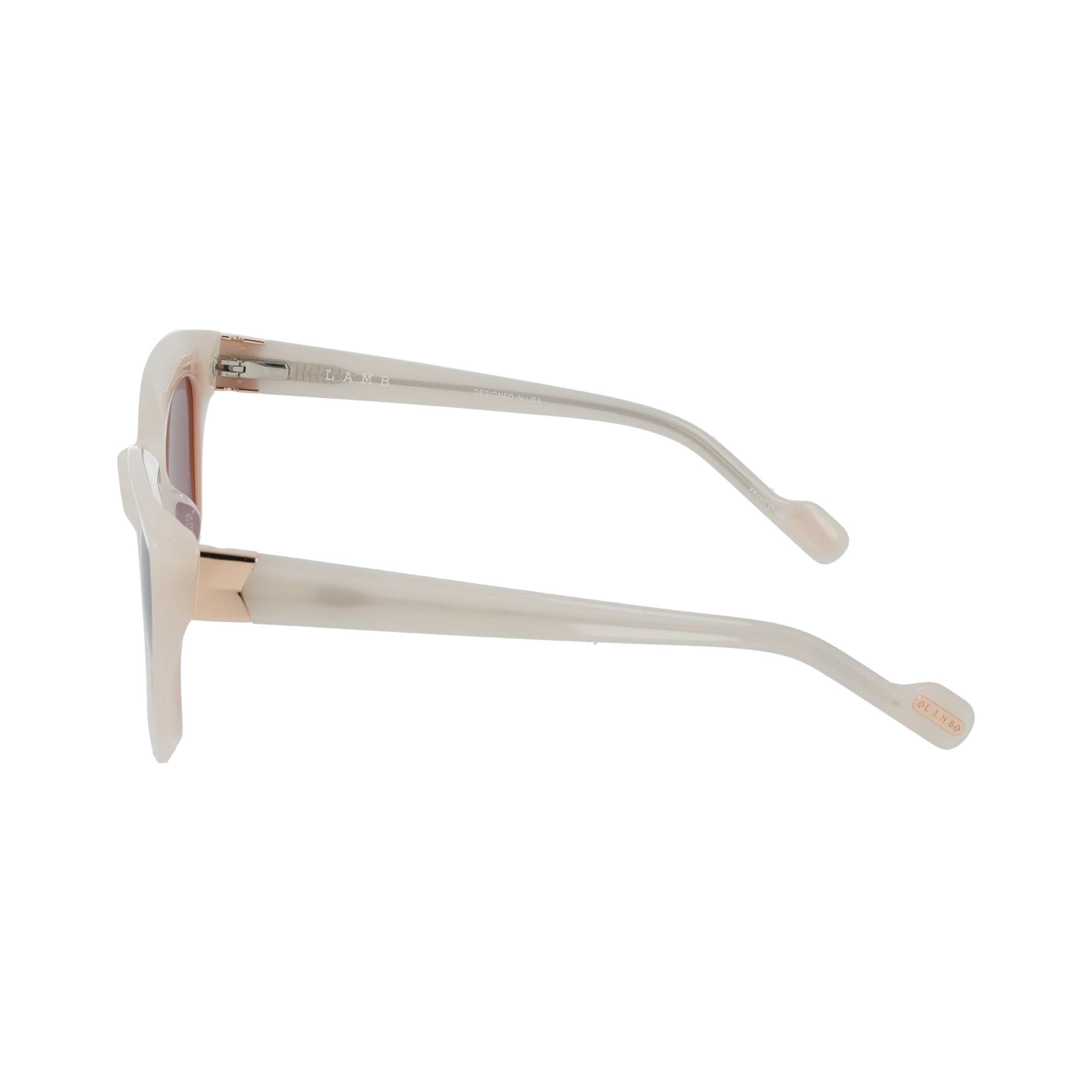 L.A.M.B. LA604 WHT Sunglasses by Gwen Stefani | Bold Chic Square Frame