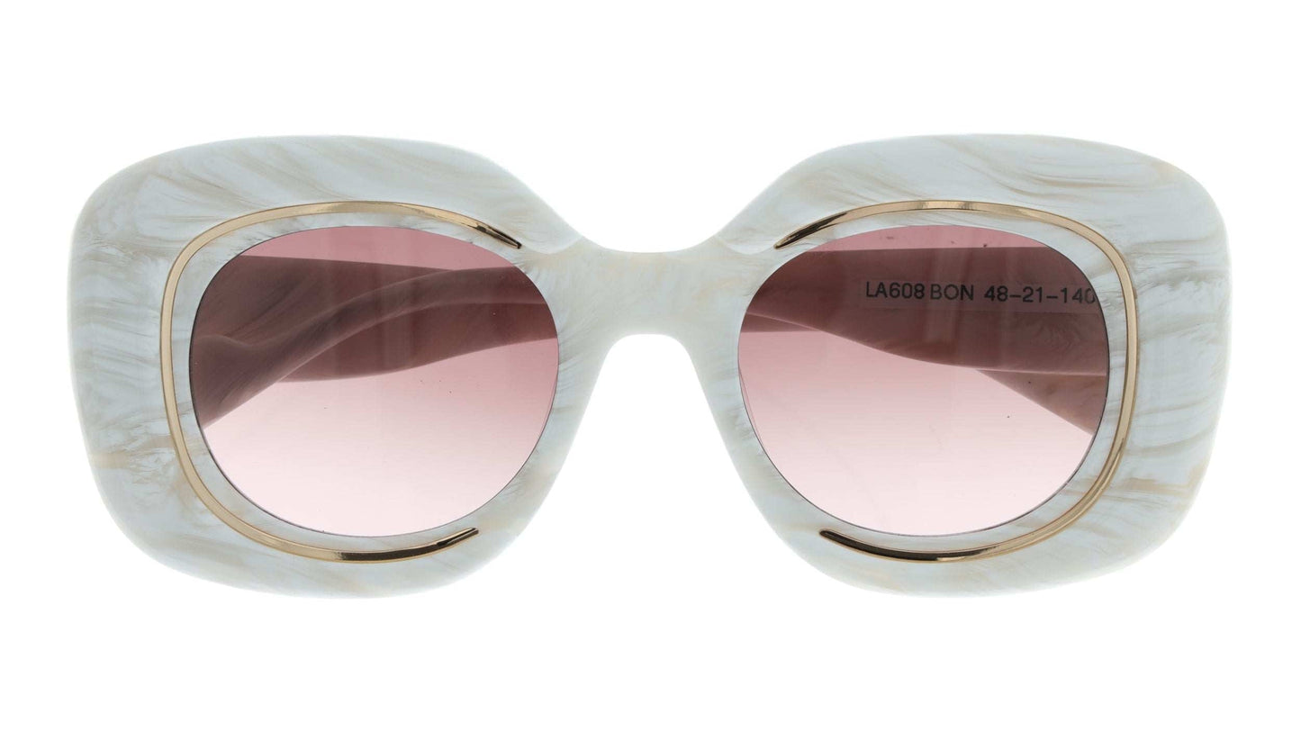 Front view of L.A.M.B. LA608 BON Sunglasses