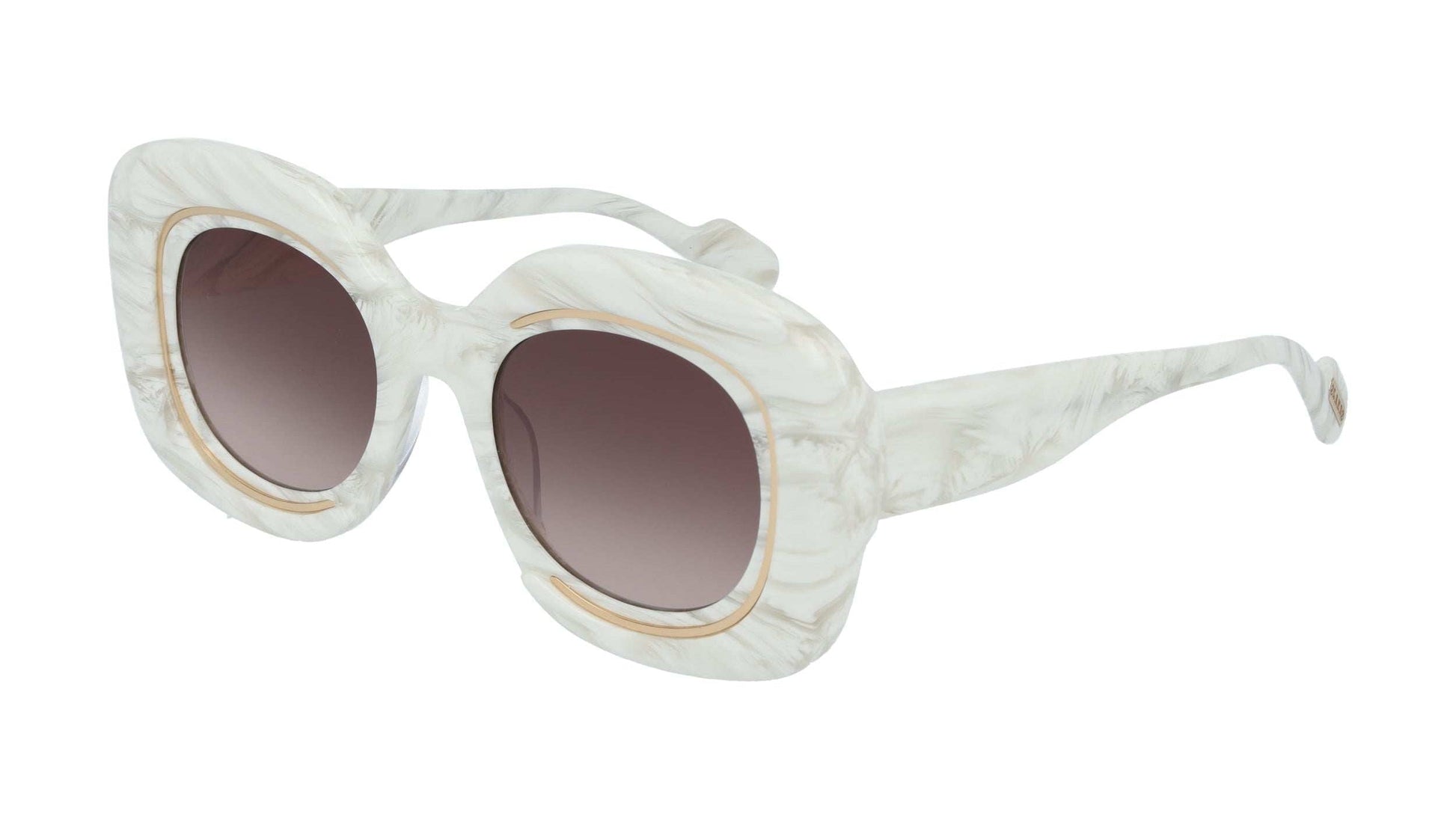Angled view of L.A.M.B. LA608 BON Sunglasses