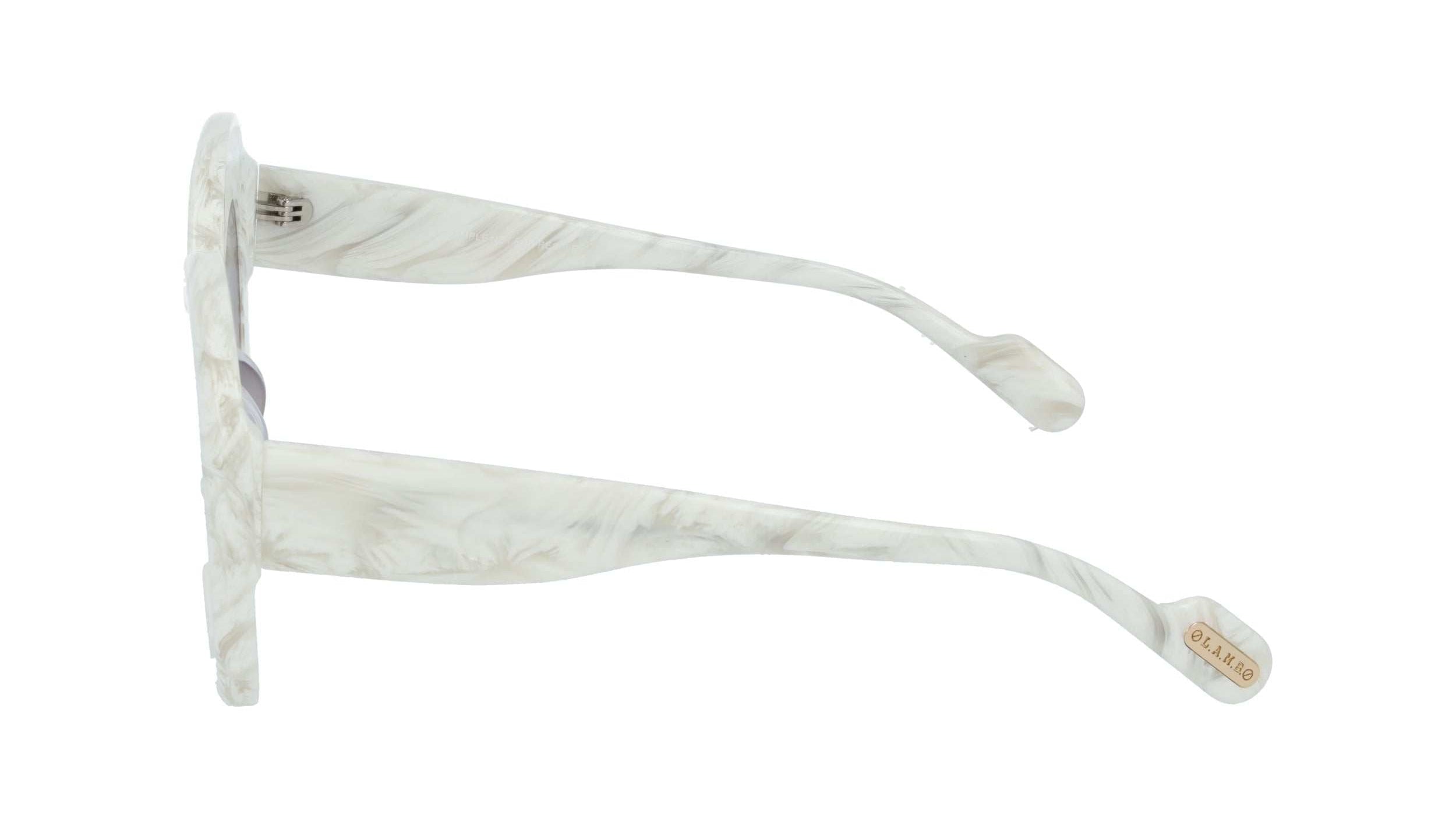 L.A.M.B. LA608 BON Sunglasses by Gwen Stefani | Bone Marble Retro Glam