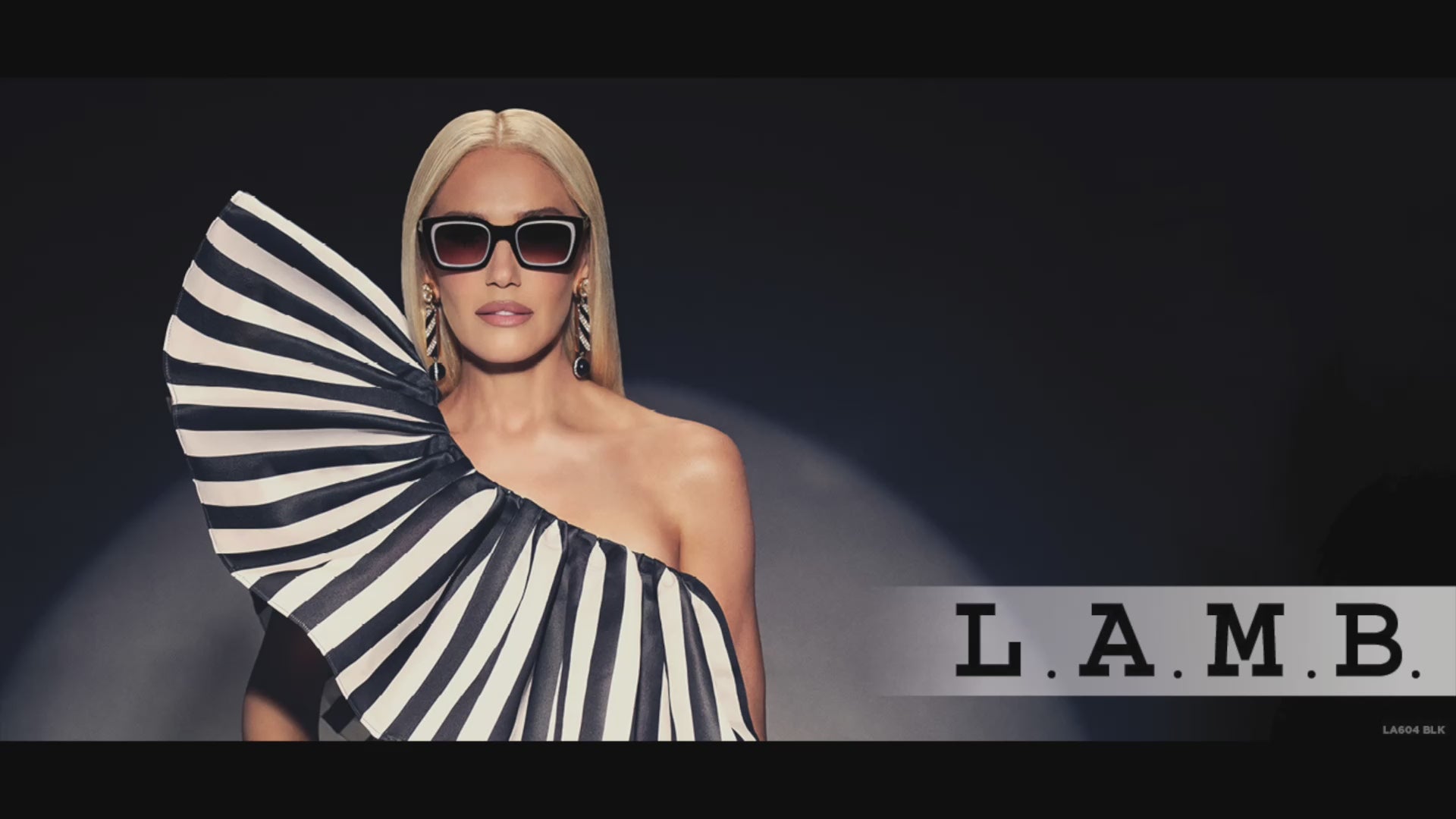 Load video: Gwen Stefani wearing L.A.M.B. Sunglasses